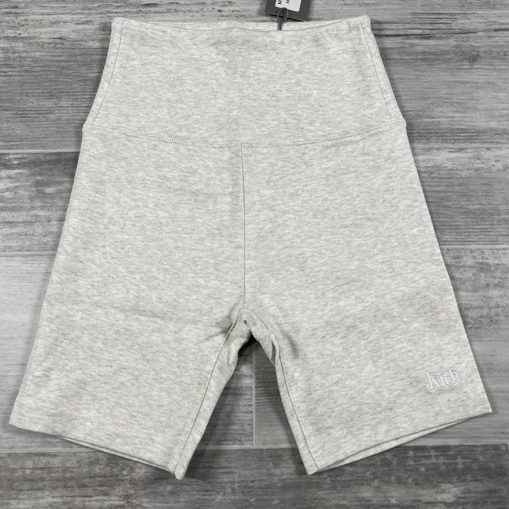 Kith Women's XS Jen Biker Shorts Sandy Heather Grey‎ Authentic NWT